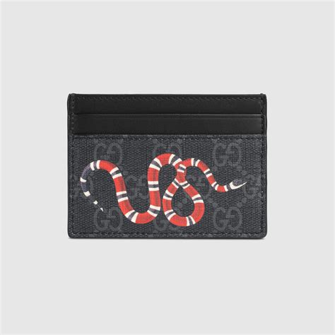 gucci card holder supreme|Gucci kingsnake card holder.